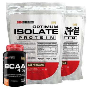 Imagem de Kit 2 Optimum Isolate Whey Protein 900G+ Bcaa 100G - Bodybuilders