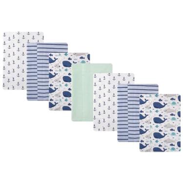 Imagem de Hudson Baby Panos de flanela de algodão unissex para bebês, tamanho único, Sea Friends, tamanho nico