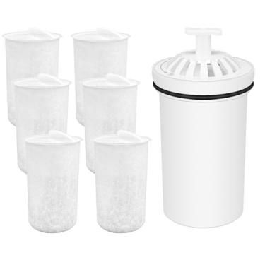 Imagem de HODSEUKIN Substituição para filtro Brita, jarras e dispensadores de água Brita, Classic OB03, Mavea 107007 e mais.6 elementos de filtro +1 peça de plástico