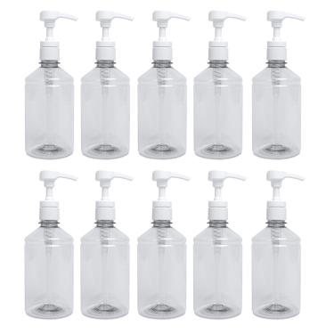 Imagem de 10 Frasco Porta Detergente Álcool Gel Profissional 500ml