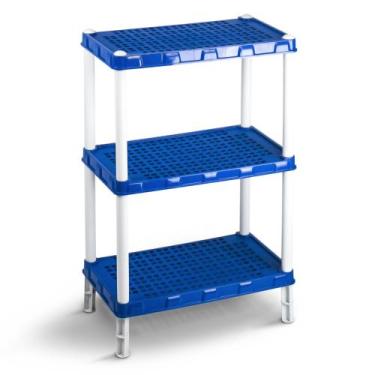 Imagem de Estante Veneza Colorida Agraplast 3 Prateleiras Cod.1059, Azul