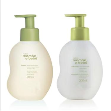 Imagem de Mamãe e Bebê Shampoo e Condicionador, Kit para Cabelos Macios e Cheirosos, 200ml cada