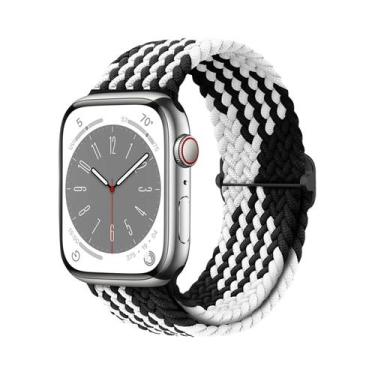 Imagem de Pulseira De Elástico Trançado Solo Loop Para Apple Watch De 45mm 44mm 