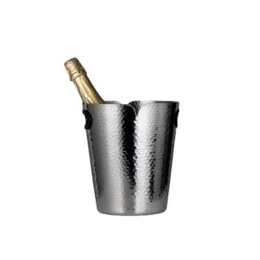 Imagem de Balde de gelo de aço inoxidável bicamada preservação do calor isolamento frio bonito KTV champanhe vinho tinto cerveja gelo bloco de gelo balde comercial (coração de pêssego)