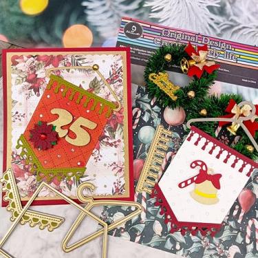 Imagem de Alinacutle 1 peça de molde de corte de metal para fazer cartões feitos à mão, álbum de recortes, presente de papel, decoração de férias, modelo feito à mão - alinacutle (corte de bandeira de arte)