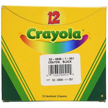 Imagem de Giz de cera Crayola Bulk Regular – Preto [Conjunto de 3]