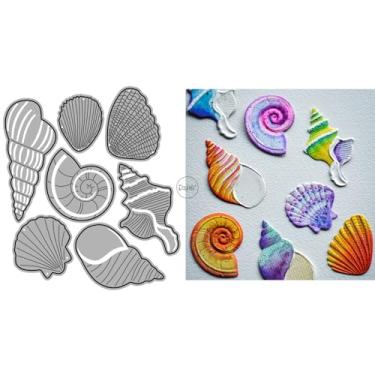 Imagem de DzIxY Conchas de conchas de metal para kit de fabricação de cartões, papel em relevo, recortes, scrapbook, máquina, estêncil, bolsos de armazenamento, suprimentos