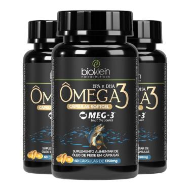 Imagem de Kit 3 Ômega 3 Meg-3 60 Cápsulas Softgel Super EPA DHA - Bioklein-Unissex