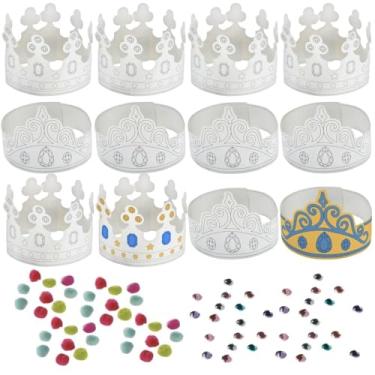 Imagem de amscan White Color Your Own Crown Kit - 22.5" x 4.9 | Pack of 12
