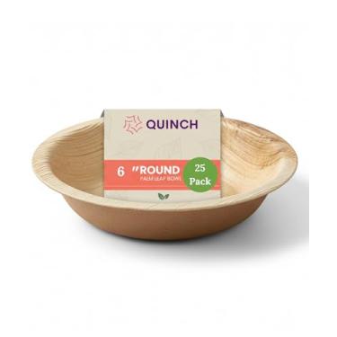 Imagem de QUINC 6 tigelas redondas | tigelas de cerâmica premium para sopa, salada e sobremesa | Utensílios de mesa elegantes para uso diário, festas e ocasiões especiais | Seguro para micro-ondas e lava-louças