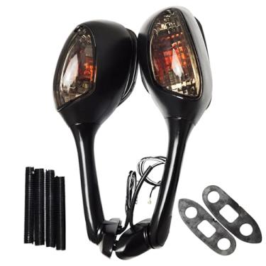 Imagem de Espelhos de seta para motocicleta, lente fumê (2005-2015), compatível com Gsxr600 Gsxr750 Gsxr1000 (2005-2015), conjunto de 2, 11 x 3,5