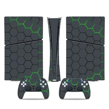 Imagem de Skin Wrap Compatible with PS5 Slim Digital, Vinyl Decal Protective Game Sticker Cover for Wireless Console & Controller (Grey Design)