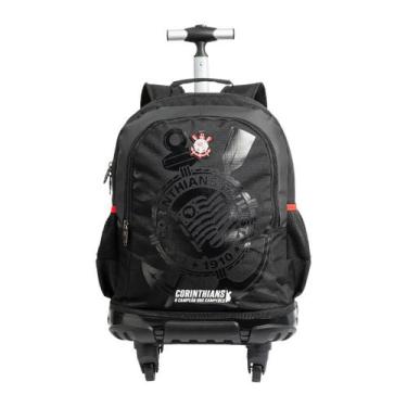 Imagem de Mochila Escolar Rodinhas 360º Time de Futebol Xeryus, Preto