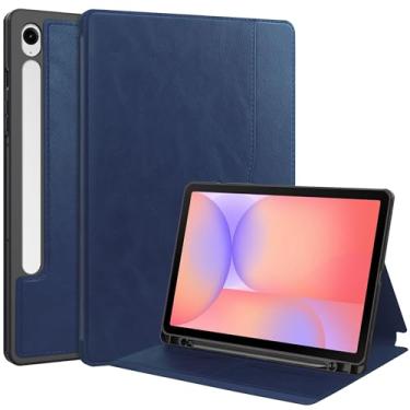 Imagem de Gylint Capa para Samsung Galaxy Tab S10 Lite / S10 FE 2025 / S9 FE 10,9 polegadas 2023, bolso para cartão embutido alça de couro PU S suporte para caneta, vários ângulos de visualização, hibernar