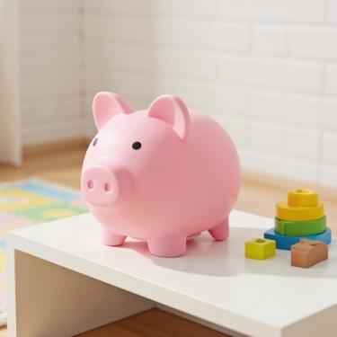 Imagem de Cofrinho de plástico inquebrável para crianças, capacidade de moeda, dinheiro, poupança de dinheiro, seguro e durável para iniciantes (médio)