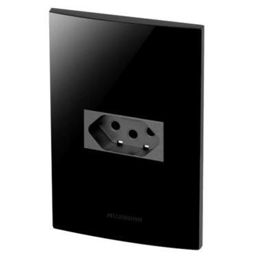 Imagem de Conjunto 1 Tomada 10A - Inova Black / Grafite - Bpg01 - Alumbra