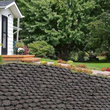 Imagem de FYLFANYAN Geocell Base Ground Gravel Grid 855.0 kg per Sq ft Load, 0.9 m/1.5 m/3.0 m/4.6 m/6.1 m/7.6 m/9.1 m Geo Grid Retainer, para Pátio Path Grass Rocks Filling, para Park Garden Walkway ~/