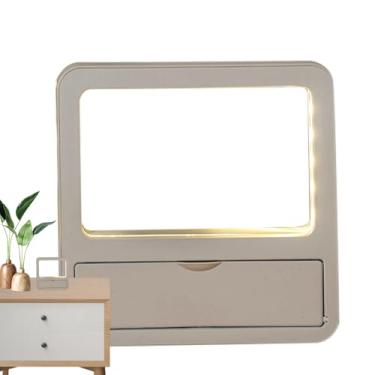 Imagem de Quadro branco de mesa, quadro de pintura reutilizável - decoração de mesa, caderno multiuso com luz noturna para estúdio, cabeceira, leitura, trabalho, quarto