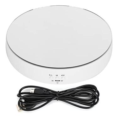 Imagem de Suporte de exibição de mesa giratória elétrica com suporte de carga de 10 kg Suporte de exibição de espelho giratório em dois sentidos para relógios de joias Produtos digitais