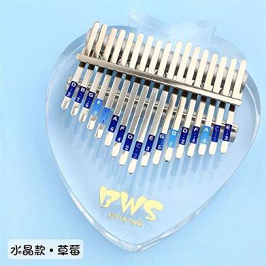 Imagem de Piano de polegar kalimba iniciante 17 tons 10 dedos piano portátil instrumento musical kalimba acordeão polegar piano (cor: D)