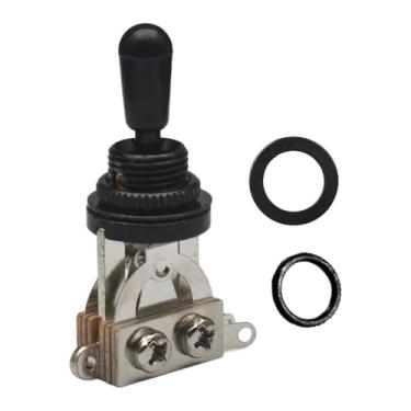 Imagem de MotiveTech Interruptor de Alavanca para Guitarras Elétricas, Substituto para Interruptor Seletor de Captadores, Porca sextavada com tampa preta