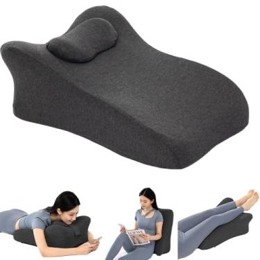 Imagem de Travesseiro de costas para cama sentado, suporte de leitura vertical, suporte para as costas, almofada virada para baixo, pescoço, alívio da dor nas pernas, refluxo ácido, multifuncional, travesseiro