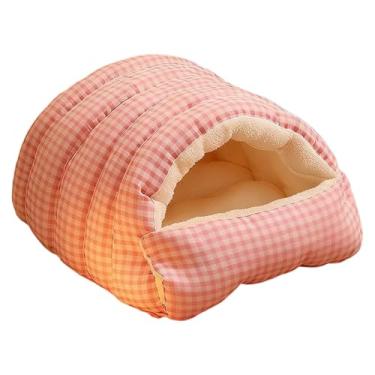 Imagem de predolo Casinha para Gatos Pet Cave, Confortável e Multiuso em Algodão PP, com Almofada Macia e Removível, Cama Quente Prática para Animais de Estimação, Pink White M