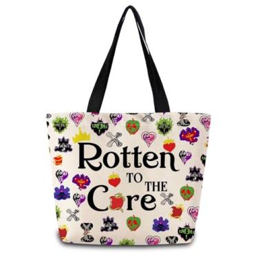 Imagem de ZhuVantrix Descendentes Sacola reutilizável bolsa de compras estética bolsa de ombro com bolso interno com zíper elegante apodrecido até o núcleo presente para amantes de programas de TV mulheres-3