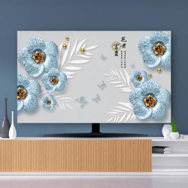 Imagem de Capa de TV 32-80 pol. Protetor de tela para TV LCD LED Capas de poeira arte europeia decoração de sala de estar para pendurar em casa desktop monitor universal curvo - 6||75 polegadas (175 x 100 cm)