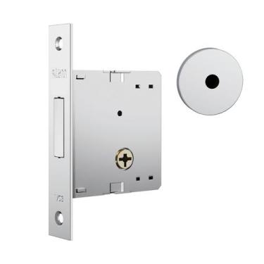 Imagem de Fechadura de Segurança Trava Tetra Auxiliar 1002 Três Voltas Cromado 4