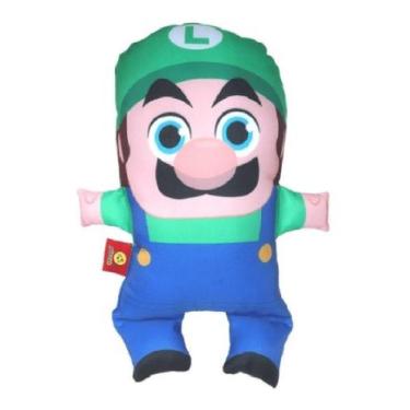 Imagem de Almofada Ploosh Luigi Game Nintendo Jogo Super Mario Bros