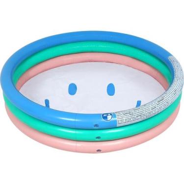 Imagem de Piscina Inflavel Infantil 3 Aneis Colorida 110 Litros Bel
