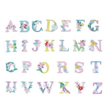 Imagem de 26 patches de letras bordados de ferro na costura, combinações diy, pele macia, fácil de aplicar para jaquetas, chapéus, bolsas de algodão, 26 peças