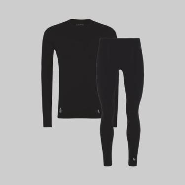 Imagem de Conjunto de Térmica Lupo Masculino 70661+70054, Preto, M - M