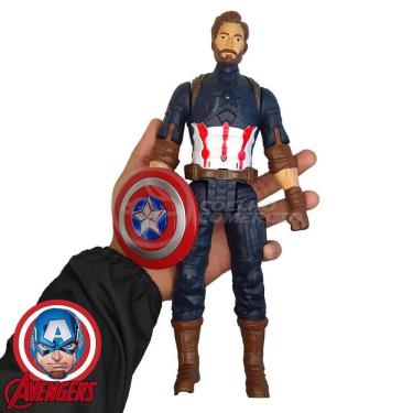 Imagem de Brinquedo Boneco Vingadores Capitão America 29Cm