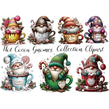 Imagem de Christmas Hot Cocoa Gnome Puzzles for Adults 1000 Pieces Colorful Xmas Holiday Winter Santa Claus Art Jigsaw Puzzle Impossible Hard Difficult Challenging Puzzles as Family Game