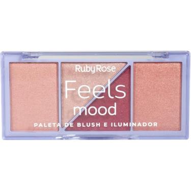 Imagem de Paleta De Blush e Iluminador Feels Mood HB75291 Ruby Rose