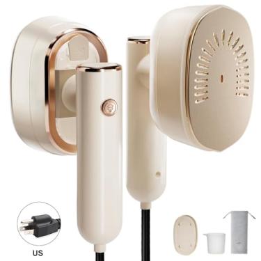 Imagem de Vaporizador de Roupas para Viagem Portátil Mão 2-em-1 Ferro a Vapor com Potente Rotativo 90 Caixa Água Integrada e Casa