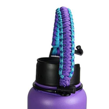 Imagem de Alça para Garrafa de Água Hydro Flask e Garrafas Boca Larga Portador Cinto Paracord com Anel Carabiner Acessórios Trilhas Acampamentos Academia Aventuras