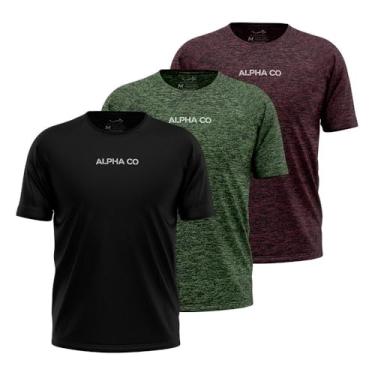 Imagem de Kit 3 Camisetas Dry Alpha Co Masculina - Essential UseAlpha