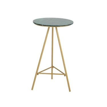 Imagem de Mesa de bar Mesa de bar pequena ferro moderna para lazer em casa, mesa alta mármore para espaços estreitos(Green)