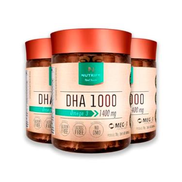 Imagem de Kit 3 Ômega 3 DHA 1000 1400mg Nutrify 60 Cápsulas