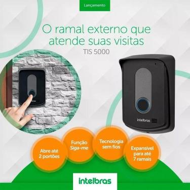 Imagem de Ramal Externo Sem Fio Intelbras Tis 5000 | Porteiro Eletrônico Residencial