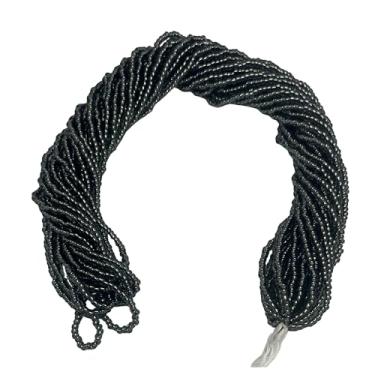 Imagem de Contas de semente de vidro 11/0 tchecas, forradas em prata - 12 cordas de novelos, várias cores (manchadas)