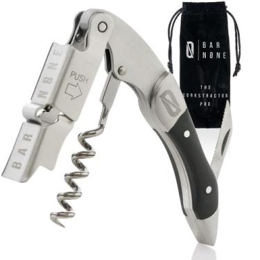 Imagem de Saca-rolhas para vinho BAR NONE The Corkstractor Pro em aço inoxidável