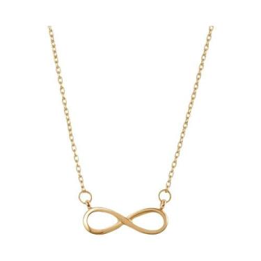 Imagem de Colar Feminino De Aço Inoxidável Com Pingente Infinito Símbolo 8, Joia