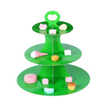 Imagem de Suporte De Bolo Monocromático De Três Camadas Para Aniversário, Casame