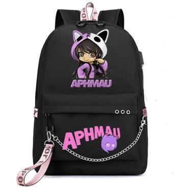 Imagem de Mochila escolar infantil Aphmaus em poliéster impresso em 3D