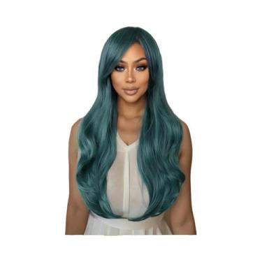 Imagem de Peruca Sintética Longa E Ondulada Rosa Para Mulheres, Resistente Ao Ca