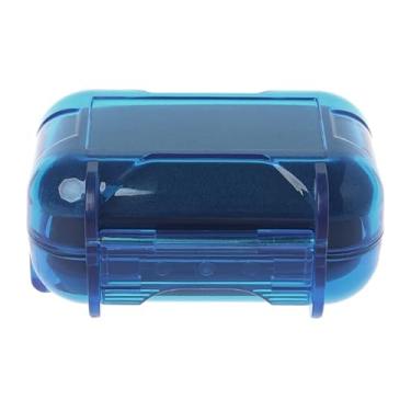 Imagem de Generic Capa para fone de ouvido, caixa de armazenamento rígido de resina ABS capa protetora multifuncional para fone de ouvido, fone de ouvido, monitor intra-auricular (azul ABS)